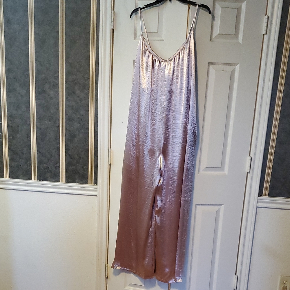 Elegant Silver Wide Leg Jumpsuit